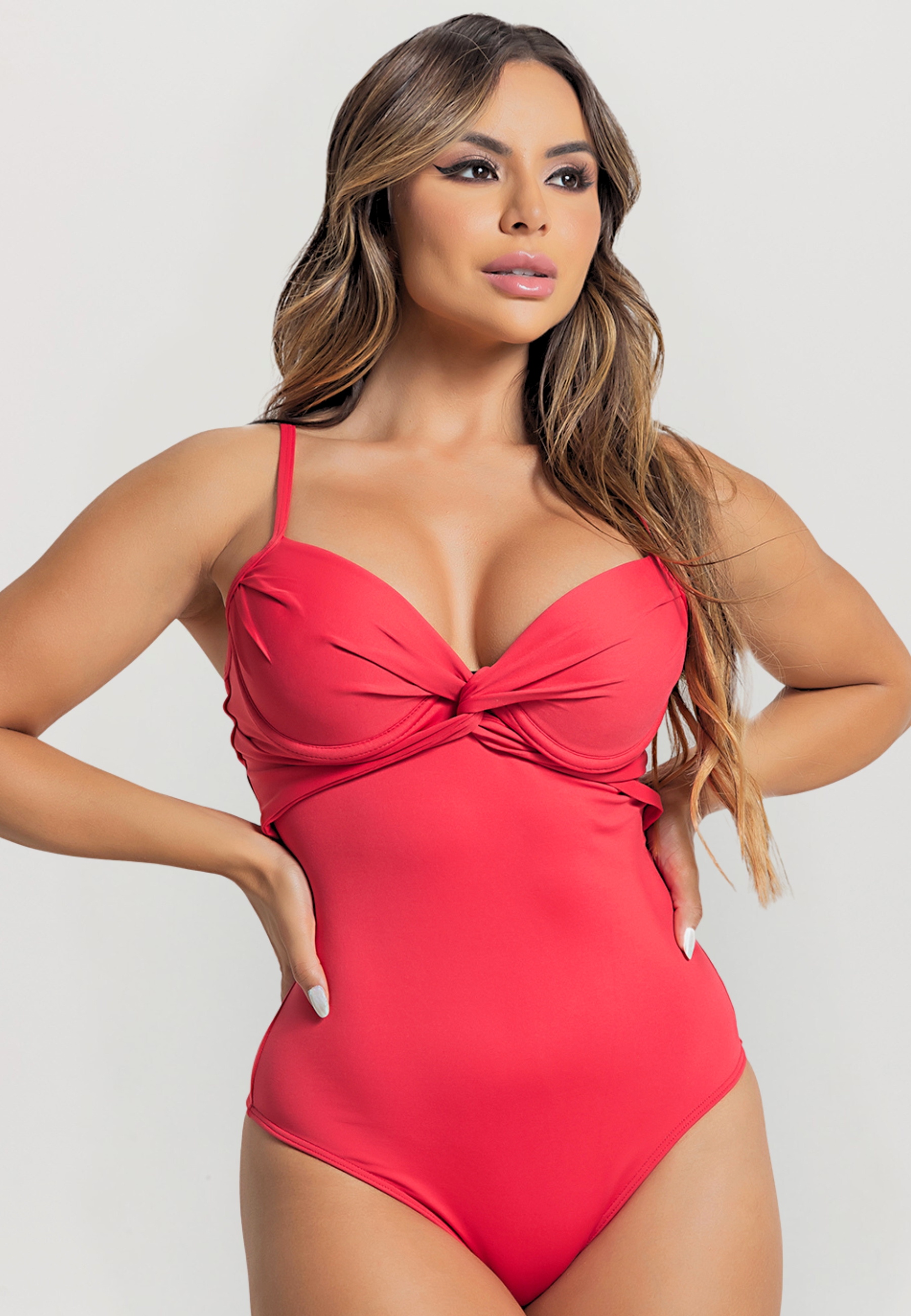 Maiô Body Meia Taça Liso Modelador Com Bojo Marrakesh