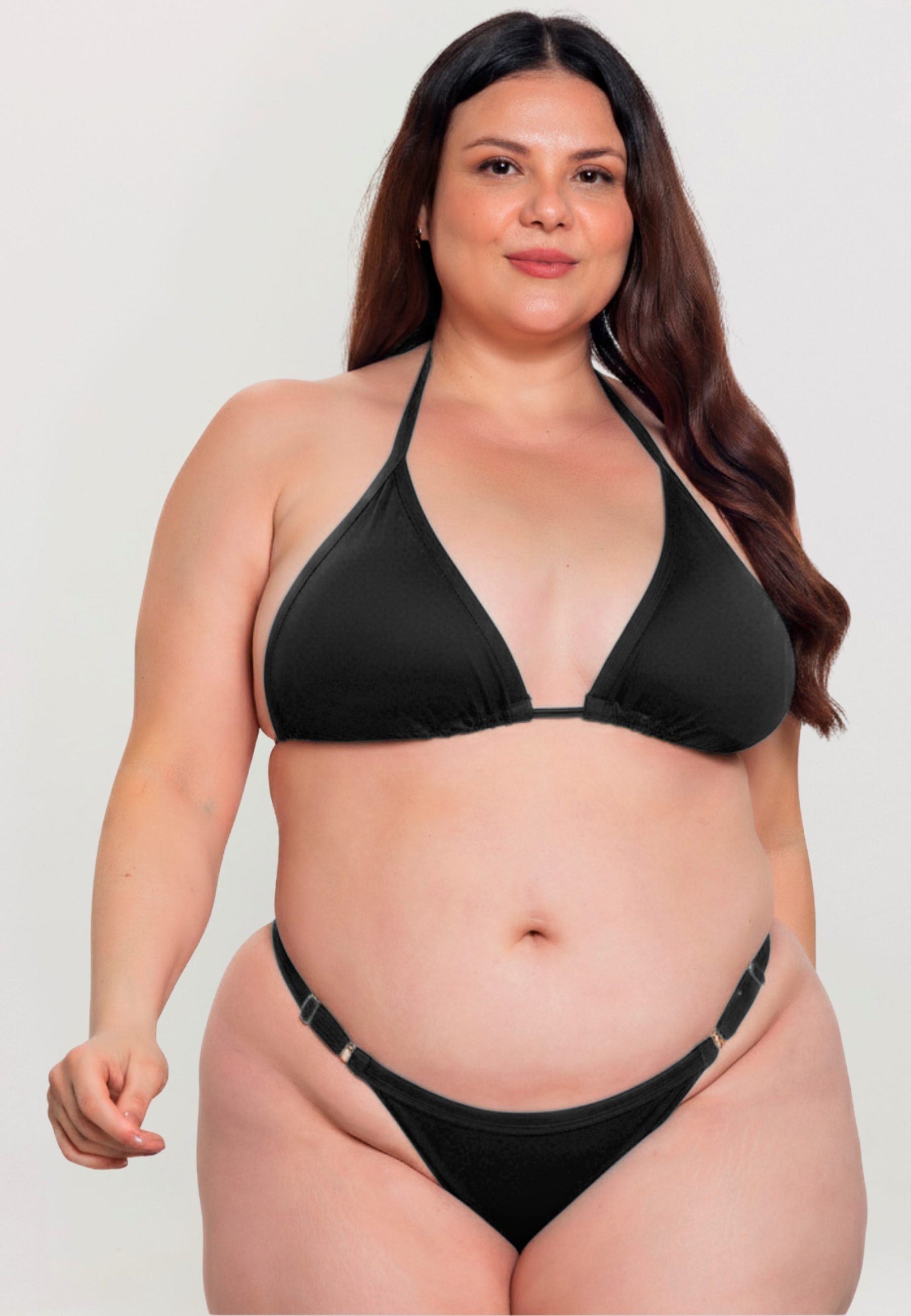 Biquíni De Fita Plus Size Com Regulagem Com Bojo Removível Nymphea