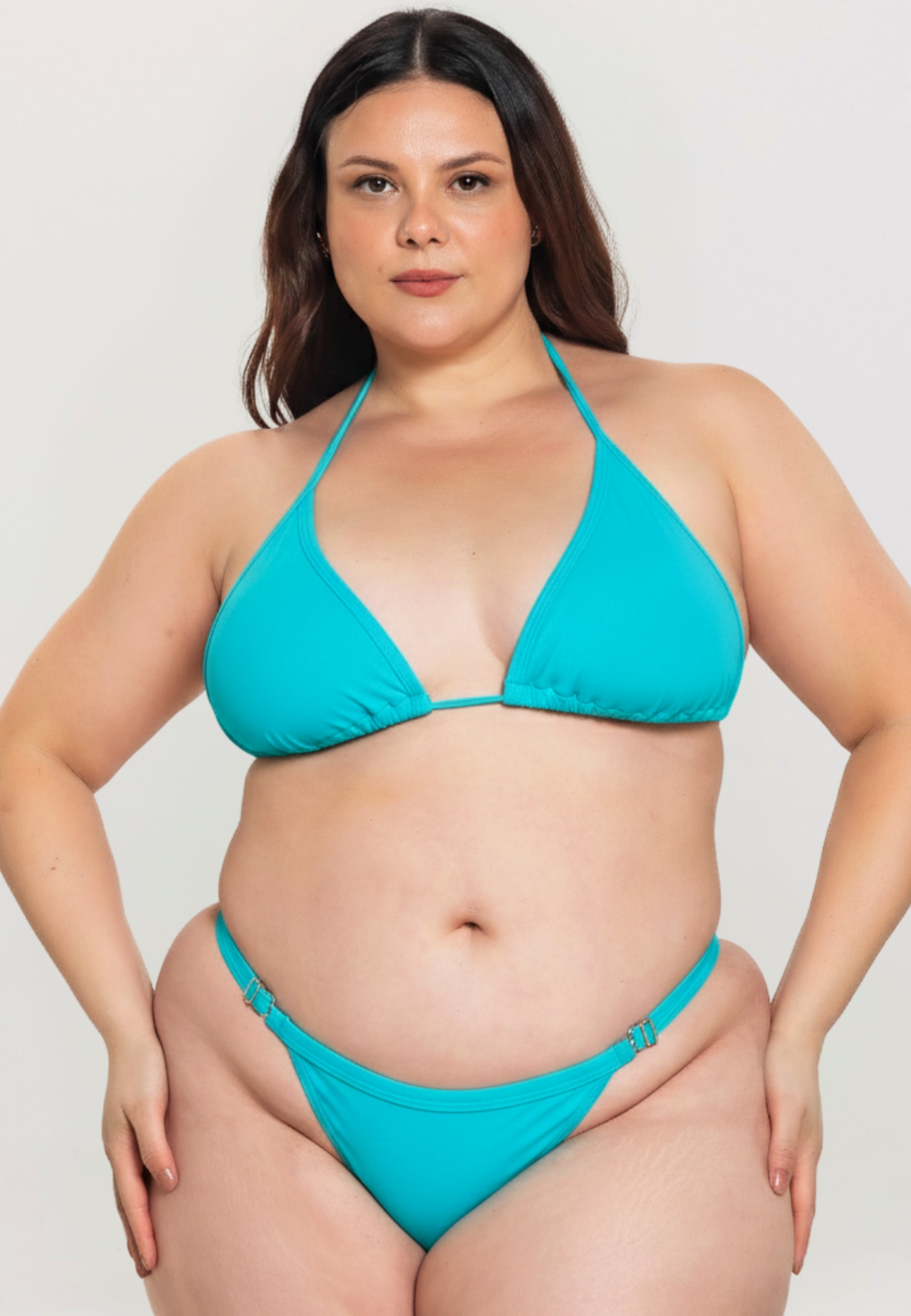 Biquíni De Fita Plus Size Com Regulagem Com Bojo Removível Nymphea